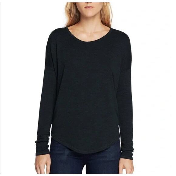 Rag & Bone Hudson Long Sleeve Crew Neck Tee Dark Blue Black Marble Women's XS - Picture 1 of 9